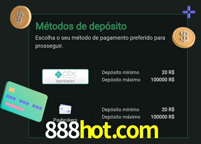 O cassino 888hot.com oferece uma grande variedade de métodos de pagamento